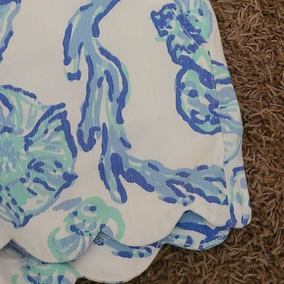 Lilly Pulitzer Size 4 The Buttercup Scalloped Shorts - Picture 4 of 12